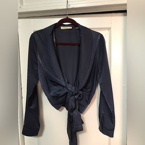 Rokoko Classic Navy Wrap Blouse